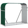 Almacenamiento de leña de Vidaxl 120x45x100 cm de acero galvanizado verde