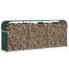 Almacenamiento de leña de Vidaxl 234x45x100 cm de acero galvanizado verde