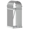 Almacenamiento de leña de Vidaxl 40x45x100 cm de acero galvanizado gris claro