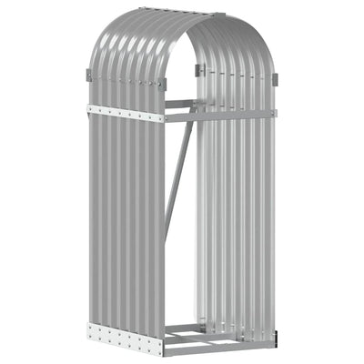 Almacenamiento de leña de Vidaxl 40x45x100 cm de acero galvanizado gris claro