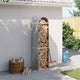 Vidaxl haardhoutopslag 40x45x170 cm gegalvaniseerd staal lichtgrijs