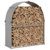 Vidaxl haardhoutopslag 120x45x140 cm gegalvaniseerd staal lichtgrijs