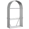 Almacenamiento de leña de Vidaxl 120x45x210 cm de acero galvanizado gris claro
