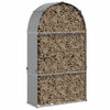 Vidaxl Firewood Storage 120x45x210 cm grigio chiaro in acciaio