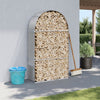 Vidaxl Firewood Storage 120x45x210 cm grigio chiaro in acciaio