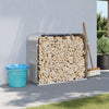 VIDAXL Firewood Storage 120x45x100 cm grigio chiaro in acciaio