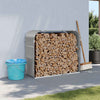 Almacenamiento de leña de Vidaxl 120x45x100 cm de acero galvanizado gris claro