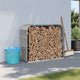 VIDAXL Firewood Storage 120x45x100 cm grigio chiaro in acciaio