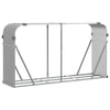 Almacenamiento de leña de Vidaxl 180x45x100 cm de acero galvanizado gris claro