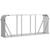 Almacenamiento de leña de Vidaxl 234x45x100 cm de acero galvanizado gris claro