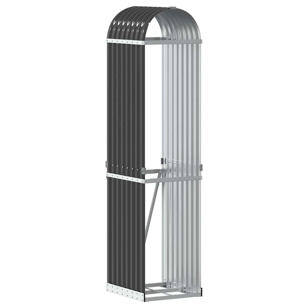 Vidaxl houthouder antraciet 40x45x170 cm gegalvaniseerd staal