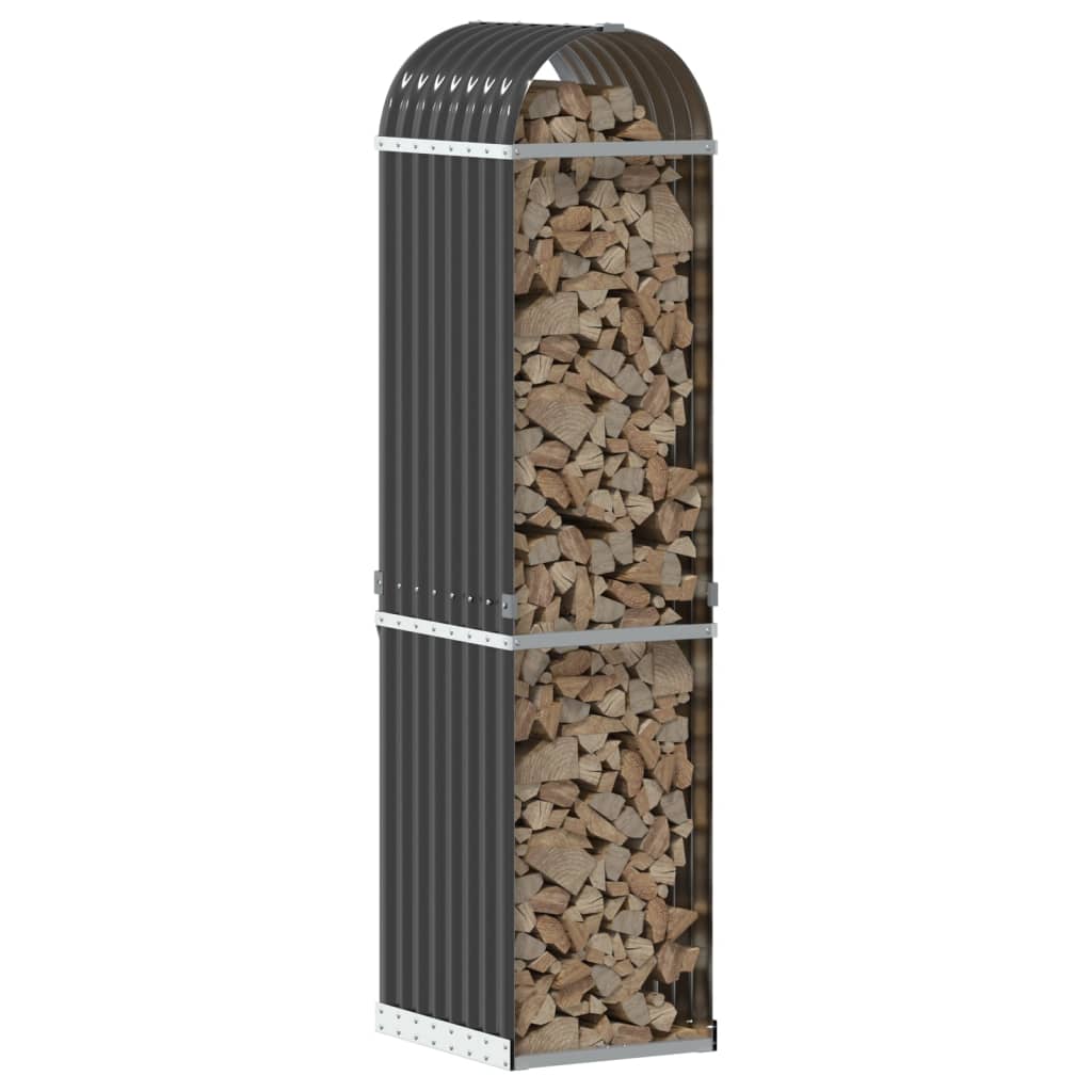Vidaxl houthouder antraciet 40x45x170 cm gegalvaniseerd staal