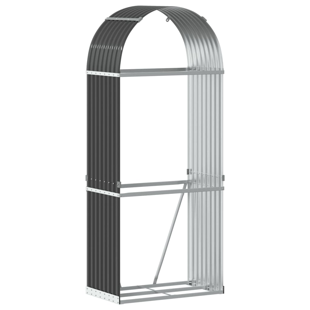 Vidaxl houthouder antraciet 80x45x190 cm gegalvaniseerd staal