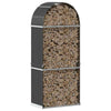 Vidaxl Firewood Storage 80x45x190 cm Antracite in acciaio zincato