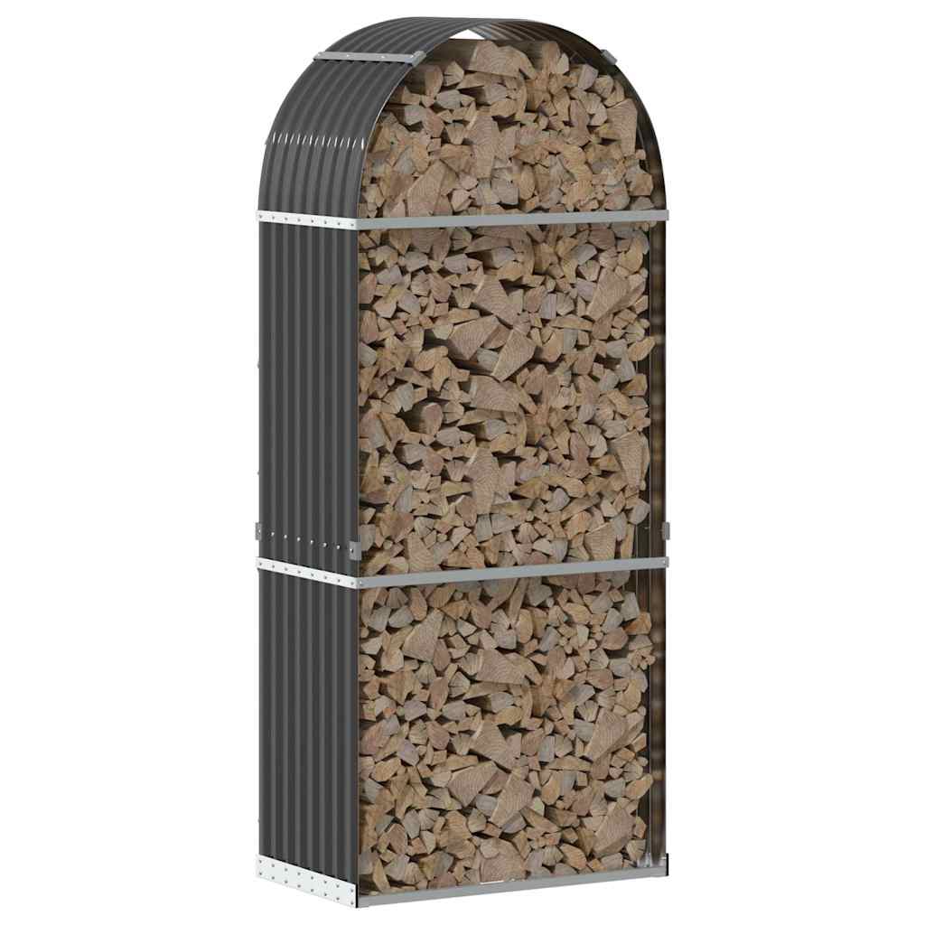 Vidaxl houthouder antraciet 80x45x190 cm gegalvaniseerd staal