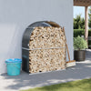 Vidaxl Firewood Storage 120x45x140 cm Antracite in acciaio zincato