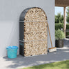 Vidaxl Firewood Storage 120x45x210 cm Antracite in acciaio zincato