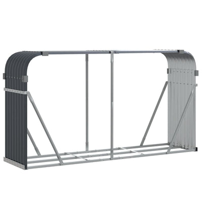 Vidaxl Firewood Storage 180x45x100 cm Antracite in acciaio zincato