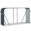 Vidaxl Firewood Storage 180x45x100 cm Antracite in acciaio zincato