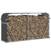 Vidaxl Firewood Storage 180x45x100 cm Antracite in acciaio zincato