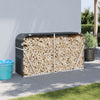 Vidaxl Firewood Storage 180x45x100 cm Antracite in acciaio zincato