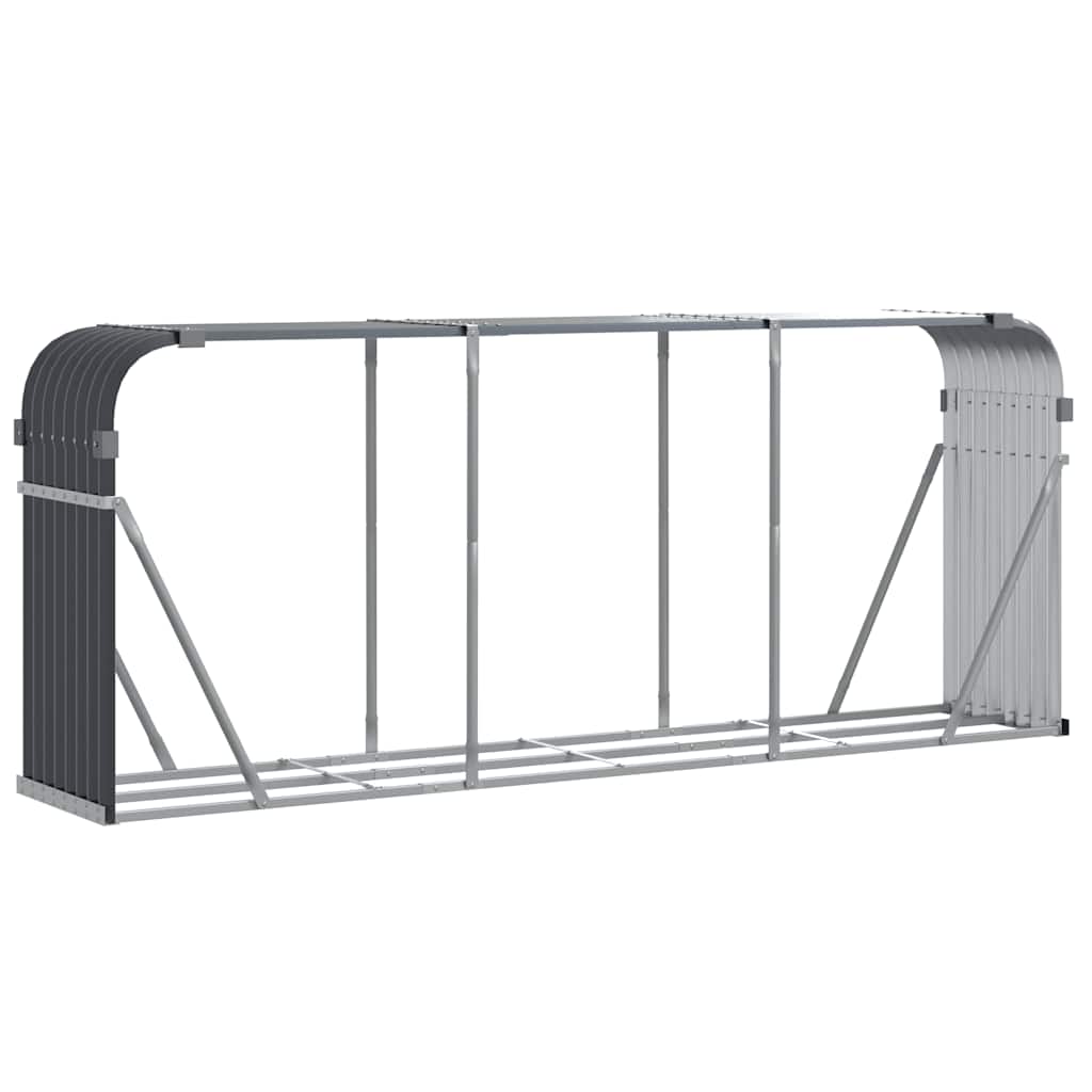 Vidaxl houthouder antraciet 234x45x100 cm gegalvaniseerd staal