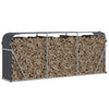 Archite Vidaxl Firewood 234x45x100 cm Antracite in acciaio zincato