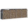 Vidaxl Firewood Storage 300x45x100 cm Antracite in acciaio zincato
