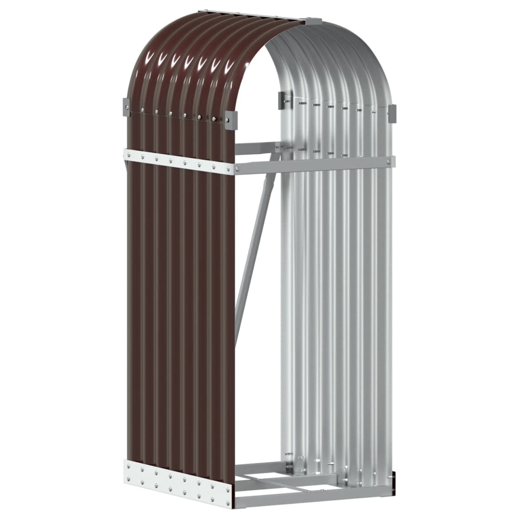 VIDAXL Firewood Storage 40x45x100 cm in acciaio zincato