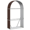 Vidaxl Firewood Storage 120x45x210 cm in acciaio zincato