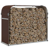 Vidaxl Firewood Storage 120x45x100 cm in acciaio zincato