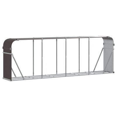 Vidaxl Firewood Storage 300x45x100 cm in acciaio zincato