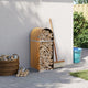 VidaXL Firewood storage 40x45x100 cm Galvanized steel light brown