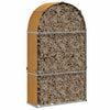Almacenamiento de leña de Vidaxl 120x45x210 cm de acero galvanizado marrón claro