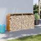 Vidaxl haardhoutopslag 180x45x100 cm gegalvaniseerd staal houtlook
