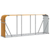 Almacenamiento de leña de Vidaxl 234x45x100 cm de acero galvanizado marrón claro