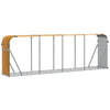 Almacenamiento de leña de Vidaxl 300x45x100 cm de acero galvanizado marrón claro