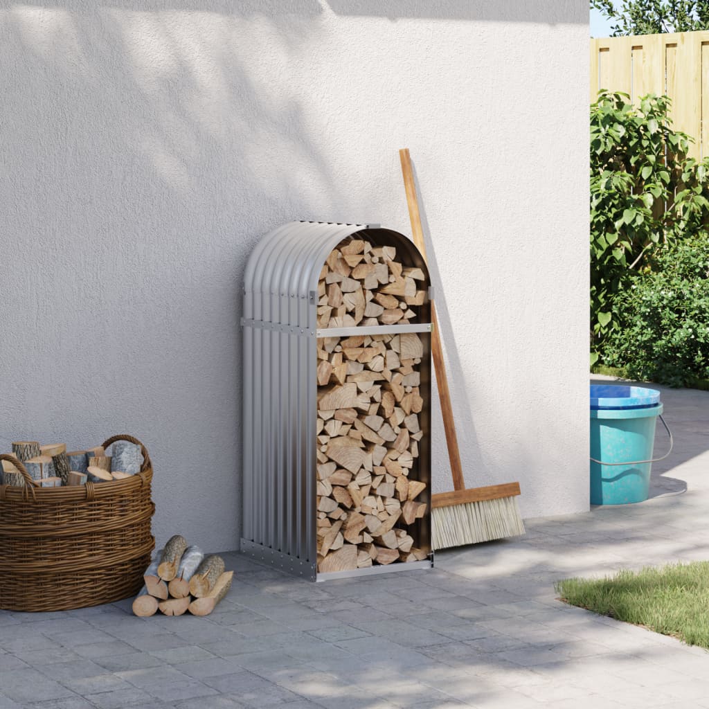 VIDAXL Firewood Storage 40x45x100 cm in acciaio zincato colorato