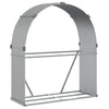 Almacenamiento de leña de Vidaxl 120x45x140 cm Color de plata galvanizado