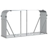 Almacenamiento de leña de Vidaxl 180x45x100 cm Color de plata galvanizado