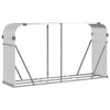 Almacenamiento de leña de Vidaxl 180x45x100 cm Color de plata galvanizado