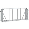 Almacenamiento de leña de Vidaxl 234x45x100 cm Color de plata galvanizado