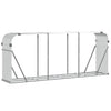 Almacenamiento de leña de Vidaxl 234x45x100 cm Color de plata galvanizado