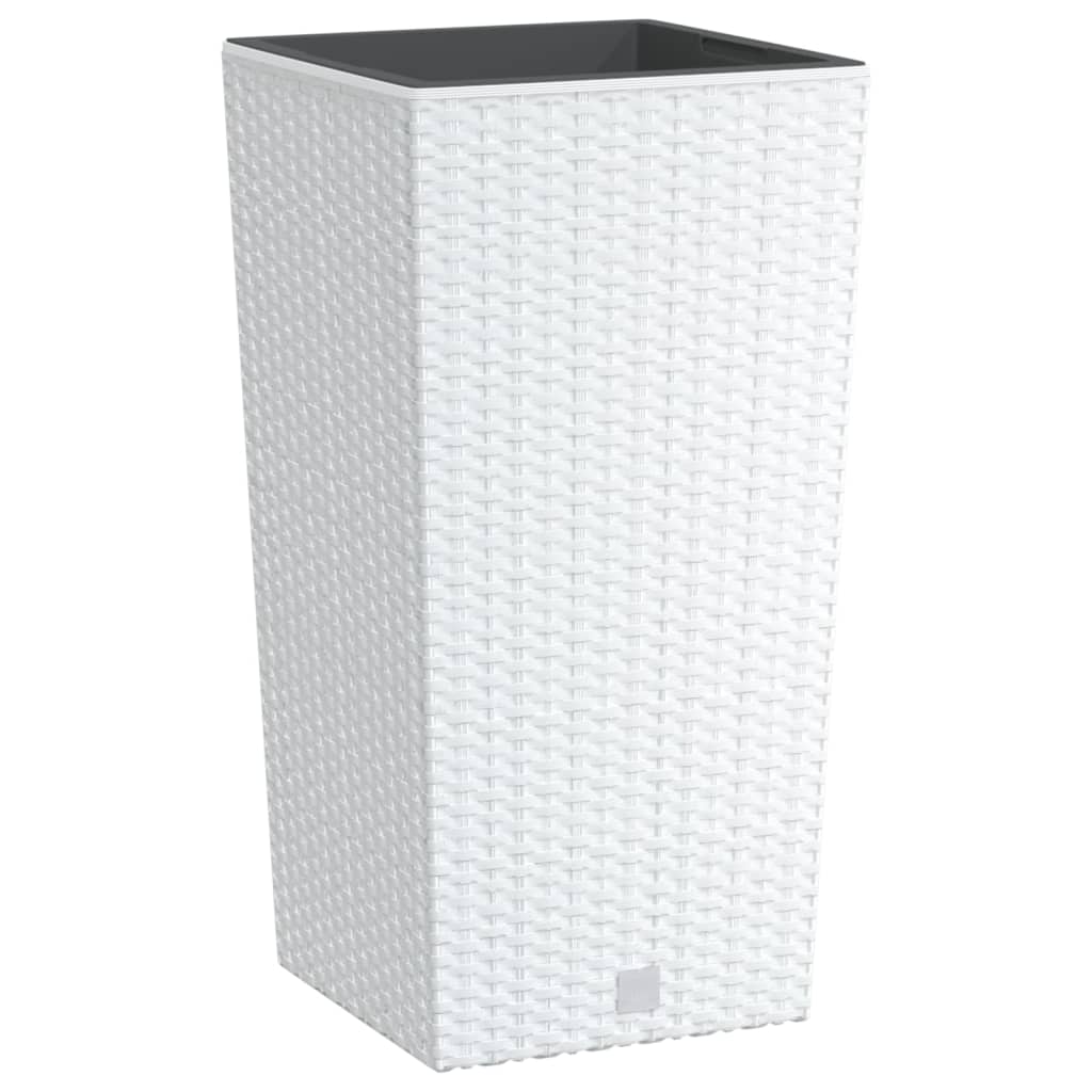 Plantador Vidaxl con Rattan Bak Rattan extraíble 11 26.5 L PP White