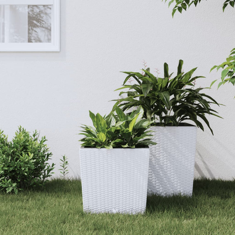 Planificador de Vidaxl con Bak Rattan Bak Look 21 32 L PP White