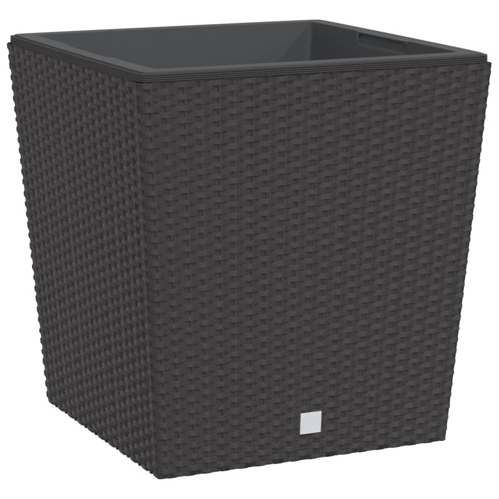 Planificador de Vidaxl con aspecto de ratán Bak extraíbles 37 64 L PP Brown