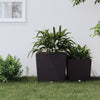 Planificador de Vidaxl con aspecto de ratán Bak extraíbles 37 64 L PP Brown