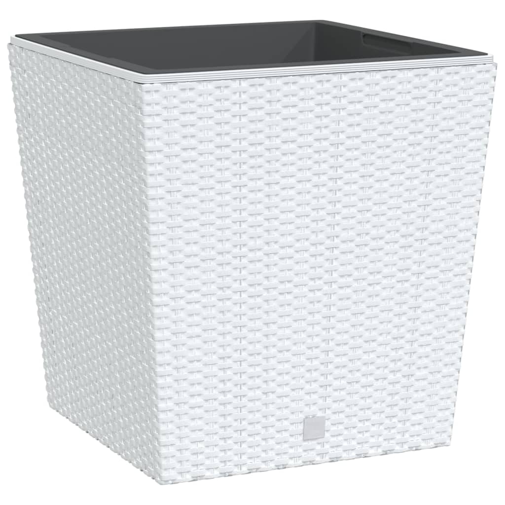 Pianificatore Vidaxl con bak rattan rimovibile look 37 64 l pp bianco