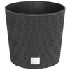 Vidaxl fioriera rimovibile bak rattan look 15 15,3 l pp antracite