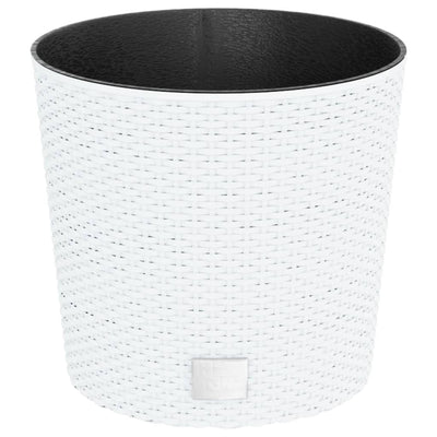 Pianificatore Vidaxl con bak rattan rimovibile look 15 15,3 l pp bianco